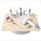 Maplefield Bathroom Sink Cover for Counter Space, Heat Resistant Silicone Sink Mat for Your Beauty Routine, Small Bathroom Space Saver Sink Cover for Makeup (Beige Large, 22 x 2 x 2 Inches)